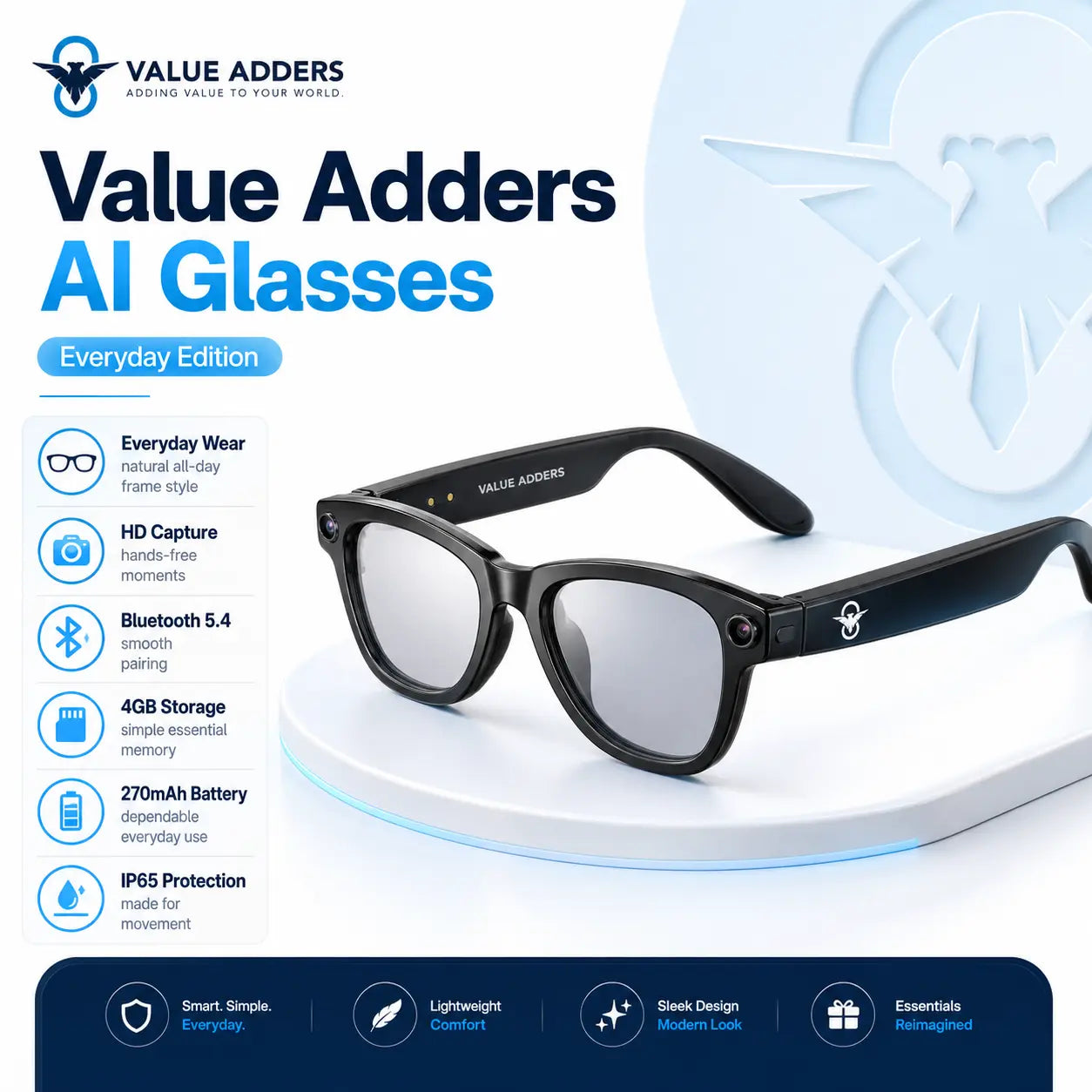 Value Adders AI Glasses Everyday Edition light product image