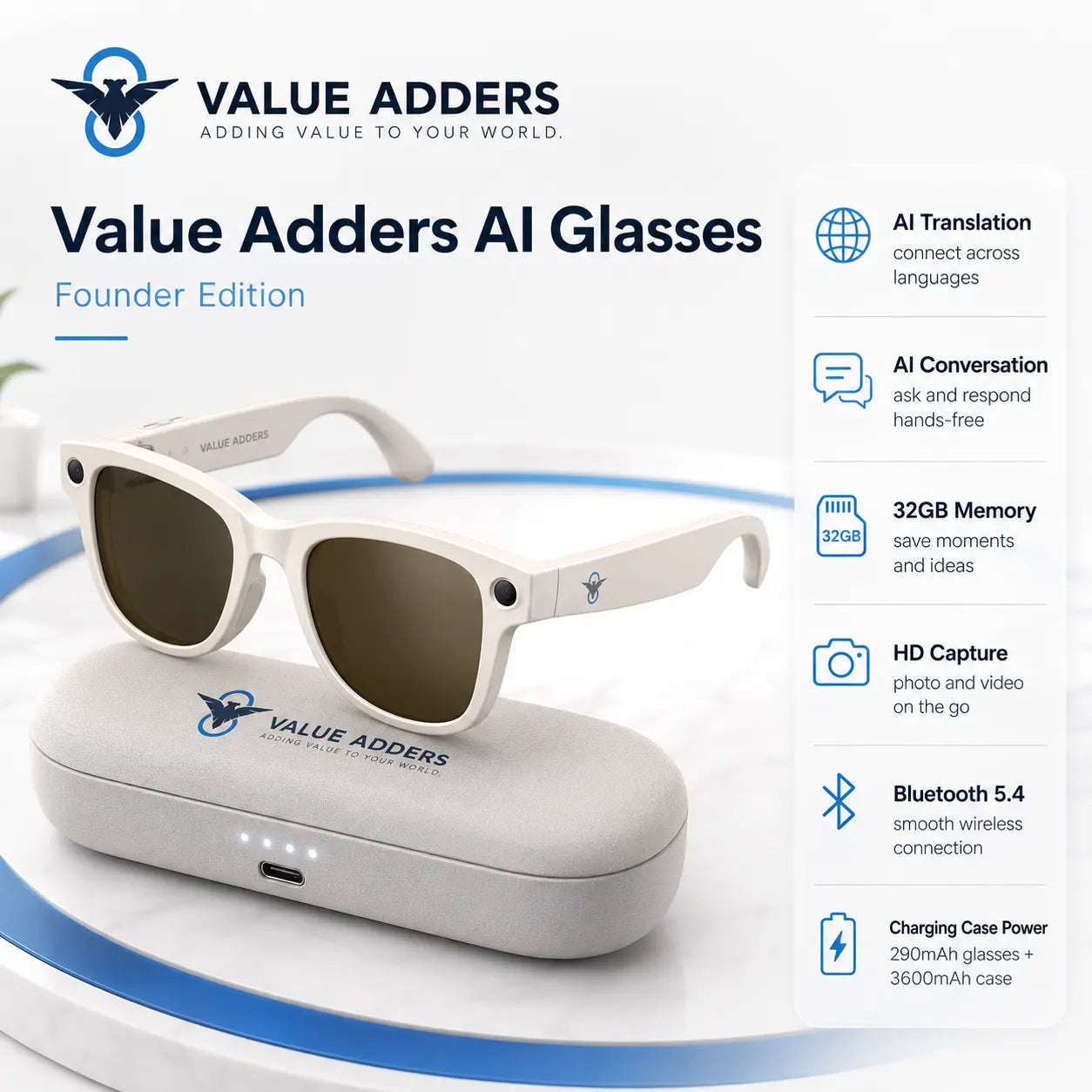Value Adders AI Glasses Founder Edition light product image